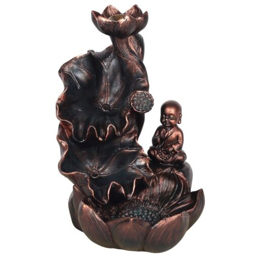 Stojan na kužele Tečúci dym - Budha bronzový